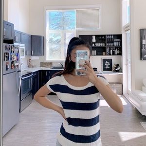 Knit off the shoulder/wide neck top